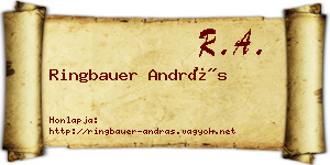 Ringbauer András névjegykártya